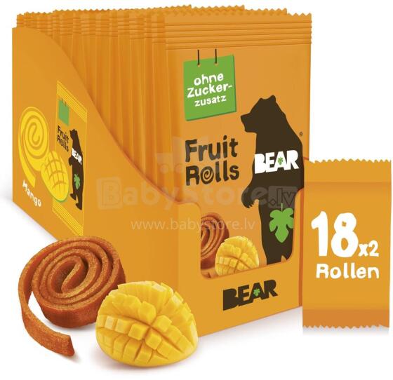 Bob Snail Fruit Rolls Mango Art.278754  Dabīgas augļu un ogu konfektes,20g,1gab