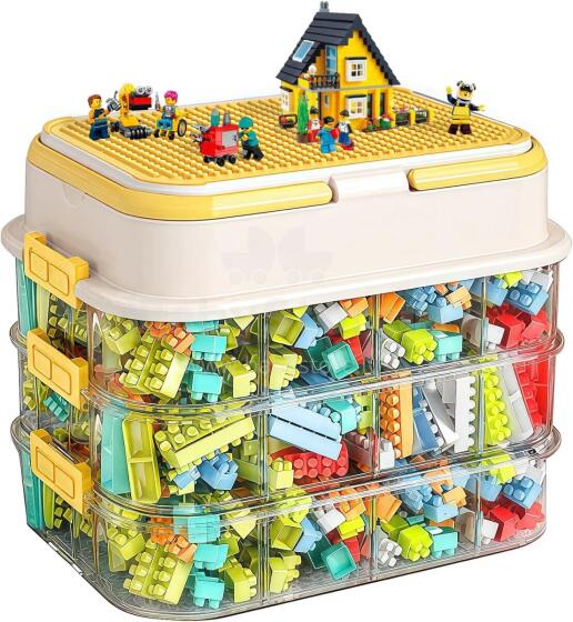 Storage Box for Lego Bricks  Art.278766  Креативный ящик для хранения со встроенной подставкой