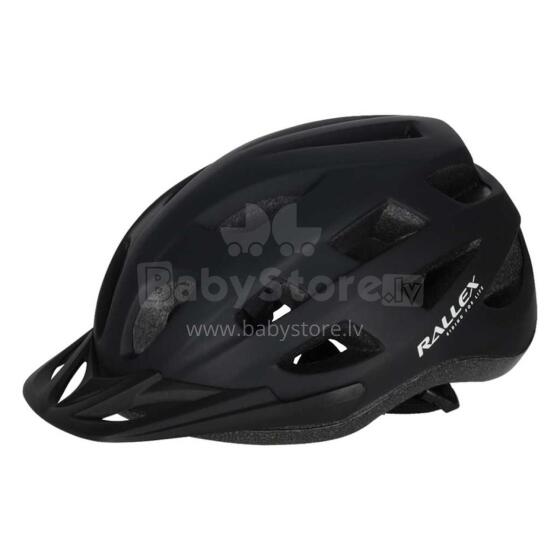 Ikonka Art.KX2857_1 RALLEX sieviešu velosipēdu ķivere vīriešu regulējama melna L 58-62cm