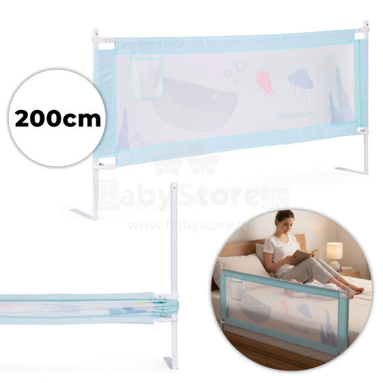 Gultas drošības barjera 200 cm aizsardzības sargs bērniem ECOTOYS