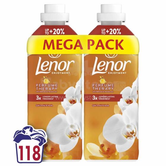 Lenor Gold Orchid &amp; Vanilla veļas mīkstinātājs, 2x1.239ml