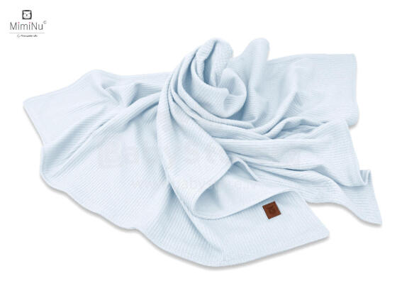 KIECZMERSKI Blanket 75x100 cm MIMINU SOFT interlock cotton 100% light blue