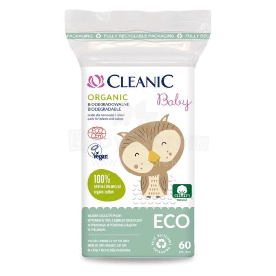 Ватные диски для младенцев Cleanic Baby Eco, 60 шт.