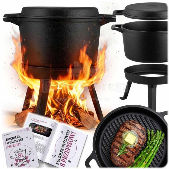 Removable Cast Iron Pot 8L Pot + Grill Pan BD-480 348000