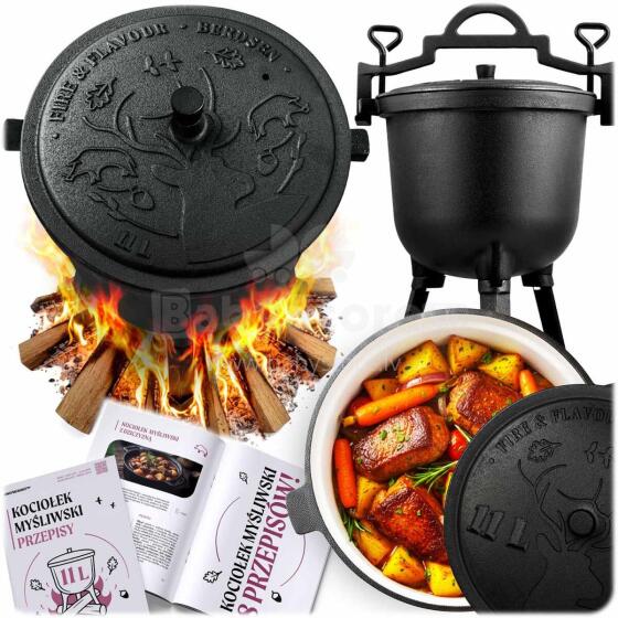 Emaljēta čuguna katls 11l ugunskura grilam BD-481 348110