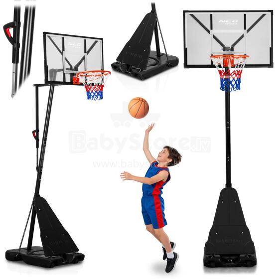 Regulējamais basketbola grozs 160-305cm Stabils Liels Neo-Sport NS-284