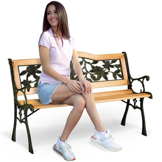 Скамейка в парке с спинкой 123,5 x 74 x 48 см Gardi Rose Sofotel