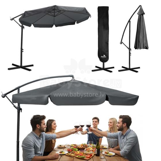 Folding Garden Parasol 8 Segments 350 cm with Cover Plonos PL-881