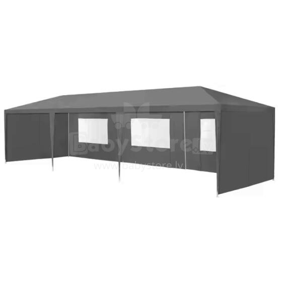Dārza komerciālais paviljons, 3x9 m, 8 sienas, pelēks, MultiGarden