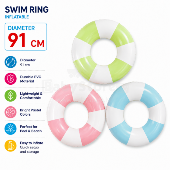 I-Toys Swim Ring Art.279853 Inflatable swimming ring with a diameter of 91 cm