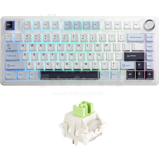 F75 EN / RU izkārtojums mehāniskā spēļu tastatūra balta Reaper slēdzis