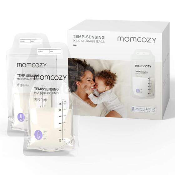 Momcozy Milk Bags Art.279936 piena uzglabāšanas maisiņi (120 gab.) 180ml