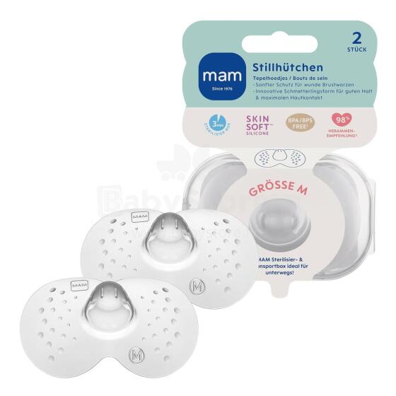 Mam Nipple Shield Art.279939 Силиконовые накладки на груди M размер