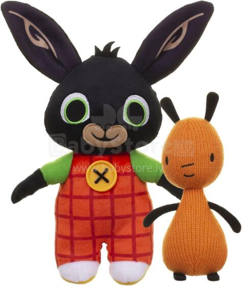 Bing ToyS and Flop Art.BNG43000 Augstvērtīga mīksta plīša rotaļlieta Bing,25cm+Flops 19 cm