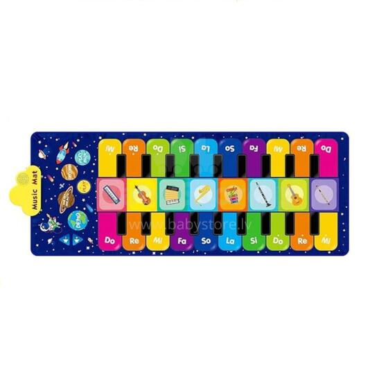 Ikonka Art.KX2929 Bērnu interaktīvais muzikālais deju paklājs 8 instrumenti 10 melodijas