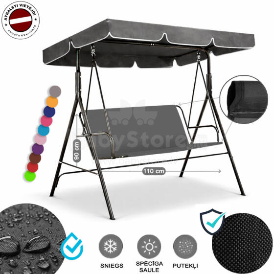 Z-HOME, 110 × 90 cm, Art.23207S, replacement garden swing seat cover, waterproof base material
