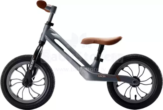Aga Design Qplay Racer Art.281262 Grey  Детский велосипед - бегунок с металлической рамой и надувными колёсами
