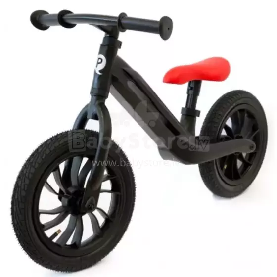 Aga Design Qplay Racer Art.281263 Black  Bērnu skrējritenis ar metālisko rāmi un piepūšamajiem riteņiem
