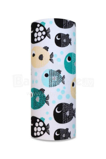 Diaper - 25578  - FLANNEL PRINT - EGA - RYBKI - TURKUS - size 70x80 cm