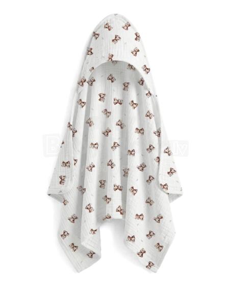 MANA KOKA Muslīna Vannas Segums 80x80 Vintage Teddy CM1