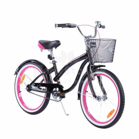 Velosipēds - XXIII - TOMABIKE 20" - CRUISER - MELNS / ROZĀ