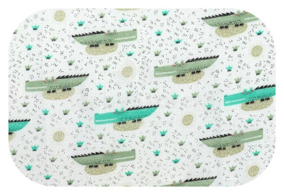 Diaper - 27435 - TETRA PRINT - EGA - KROKODYLE - size 70x80 cm