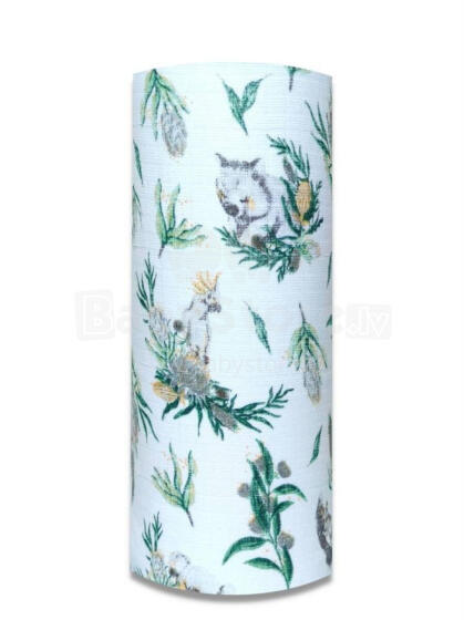 Diaper - 24854 - TETRA PRINT - EGA - KOALA - GREEN - size 70x80 cm