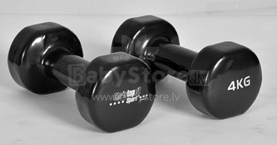 CHRISTOPEIT SPORT vinila hanteles – Beauty Bells 2x4kg (pāris)