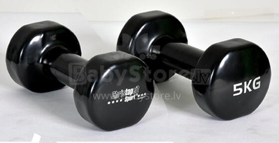 CHRISTOPEIT SPORT vinila hanteles – Beauty Bells 2x5kg (pāris)