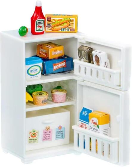 Sylvanian Families – Mini ledusskapis ar ēdienu – mini virtuves komplekts