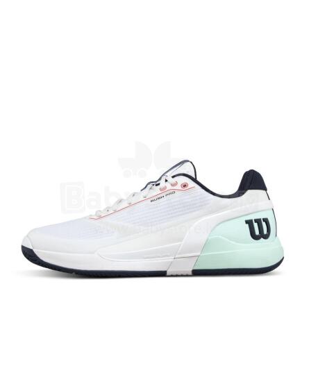 МУЖСКИЕ ТЕННИСНЫЕ КРОССОВКИ WILSON RUSH PRO 5 Белый / Заливной / Огненно-коралловый