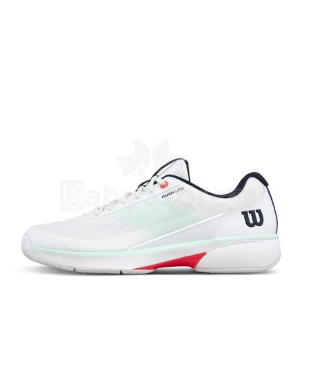 МУЖСКИЕ ТЕННИСНЫЕ КРОСОВКИ WILSON RUSH LITE 5 Белый / Бэй / Огненно-коралловый