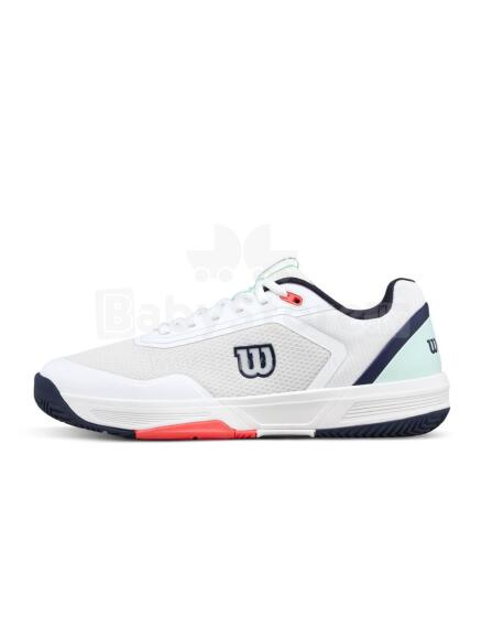 МУЖСКИЕ ТЕННИСНЫЕ ТУФЛИ WILSON COURTGLIDE Белый / Бэй / Огненно-коралловый