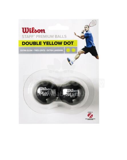 Мячи для сквоша WILSON STAFF упаковка из 2 штук - двойная желтая точка