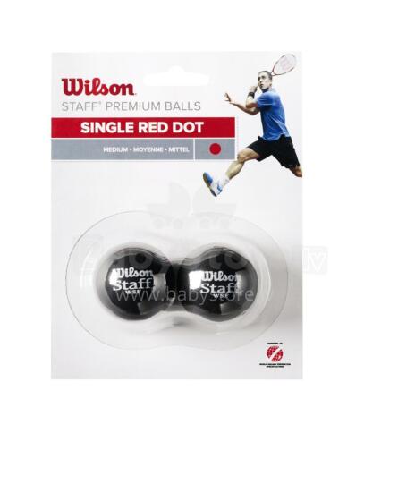 WILSON skvoša bumbiņas STAFF Iepakojumā 2 gb. - red dot