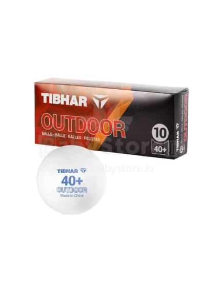 Galda tenisa bumbiņas TIBHAR Outdoor TT-balls 10-p WH