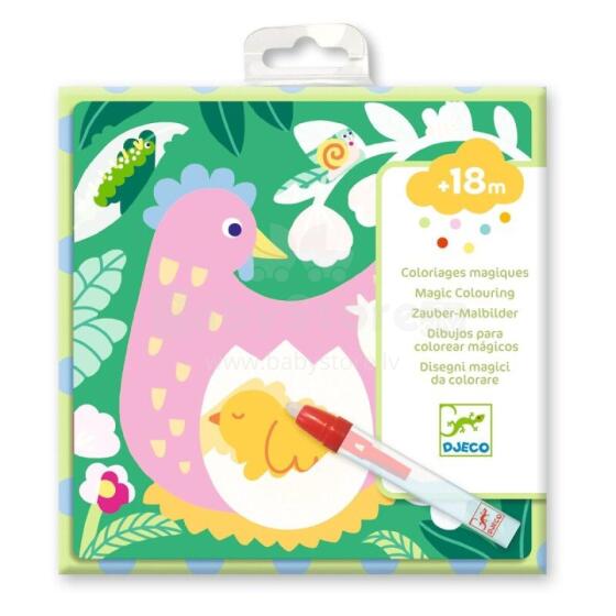 Colouring with water - Peekaboo! Garden baby animals