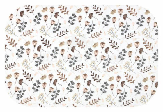 Autiņš - 27763 - FLANEĻA DRUKA - EGA - LETNIA ŁĄKA - BRŪNS - izmērs 70x80 cm