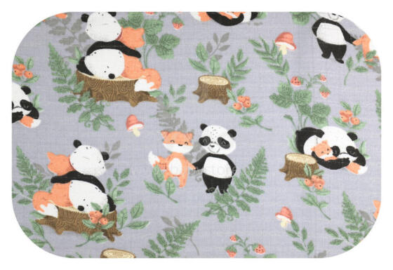 Autiņš - 28661 - TETRA PRINT - EGA - PANDA MĪLESTĪBĀ - PELĒKS - izmērs 70x80 cm