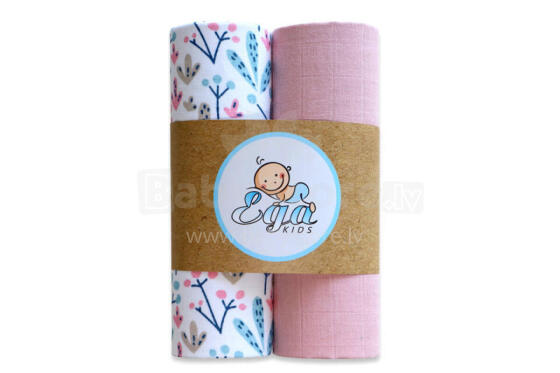 Diaper - SET - 22164 - MUSLIN - EGA - DIRTY PINK - size 60x80 cm