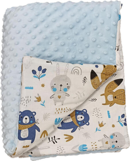 Segas - 664- ar pildījumu - MINKY / KOKS - izmērs 75x90 - ZILA