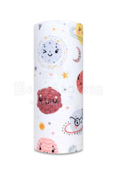 Подгузник - 12479 - TETRA PRINT - EGA - ПЛАНЕТЫ - БЕЖЕВЫЙ - размер 70x80 см