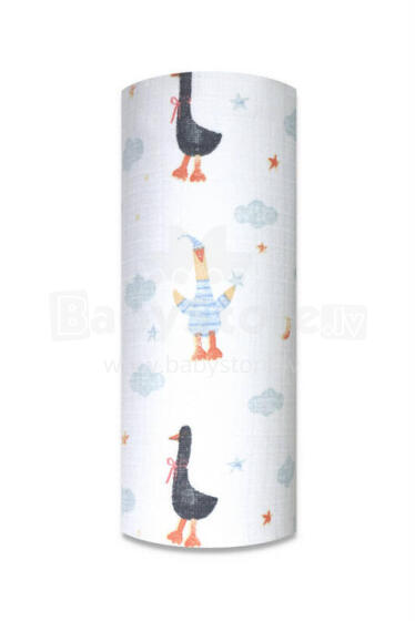 Подгузник - 14244 - TETRA PRINT - EGA - ГУСЬКИ В ПИЖАМАХ - размер 70x80 см