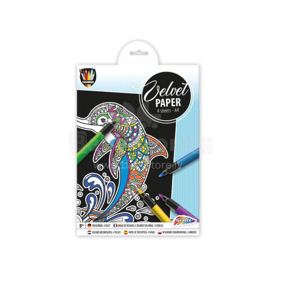Velvet Painting Paper - 75617 - GRAFIX  - DOLPHIN