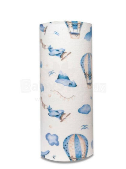 Autiņš - 24830 - FLANEĻA DRUKA - EGA - LOTNISKO - ZILS - izmērs 70x80 cm