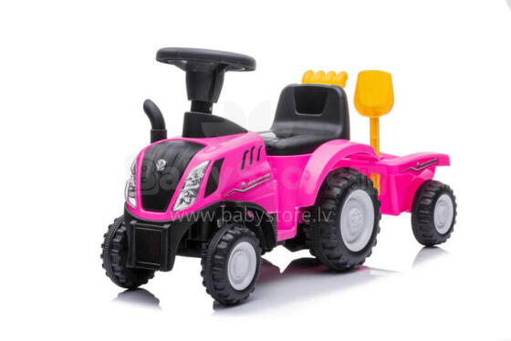 Каталка - 658T - ТРАКТОР с ПРИЦЕПОМ - NEW HOLLAND - РОЗОВЫЙ