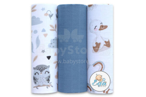 Diaper - SET - 14534 - MUSLIN - EGA - size 60x80 cm  - nr 57