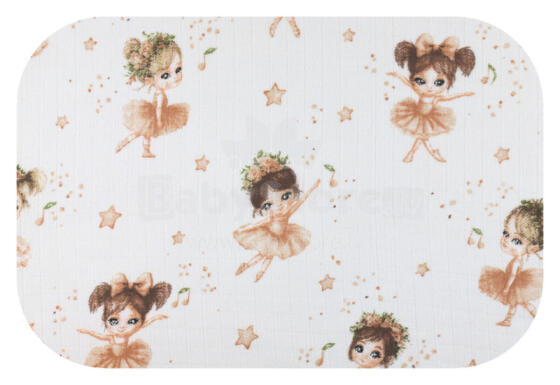 Diaper - 29675 - TETRA PRINT - EGA - SWEET BALLERINAS -  size 70x80 cm