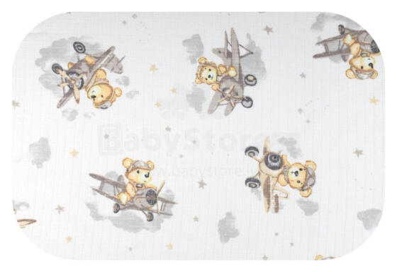 Autiņš - 29590 - TETRA PRINT - EGA - Lācis lidmašīnā - izmērs 70x80 cm