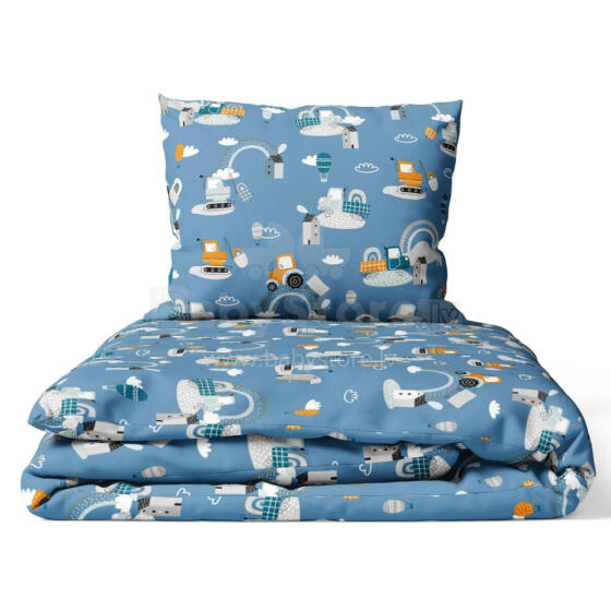 Cover set - 2 pcs - 120x90, 40x60  - TRACTORS with RAINBOW